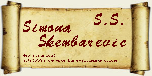 Simona Škembarević vizit kartica